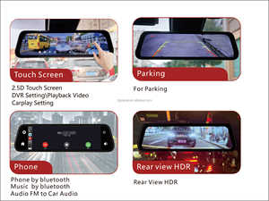 Carplay Màn hình ADAS Hệ thống DVR Wifi Dashcam gương chiếu hậu đậu xe asislant cho xe - Product Image 4