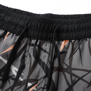 Pantalones Cortos de Playa para Hombre, Casuales, Ecológicos, de Secado Rápido, de Algodón a Cuadros, 180g, con Cordón en la Cintura, Bolsillos, Antiarrugas, para Salidas de Verano - Product Image 1