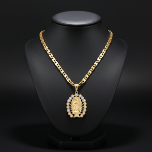 Nuevo Diseño de Collar con Colgante de Cadena de Oro para Hombre, Estilo Hiphop, de Latón Dorado - Product Image 1