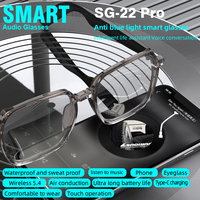 Gafas Inteligentes con Protección Anti-Luz Azul, Altavoz de Música, Llamadas Telefónicas, Micrófono Incorporado, Control Táctil, Resistencia al Agua IPX-4, Carga Tipo C
