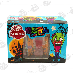 Bonbons Gommeux Halal Halloween Combo Langue et Dents de Zombie, Bonbons Fantaisie Monstre Horreur Dessin Animé en Cartouche Blister, Boîte Douce pour Enfants - Product Image 2