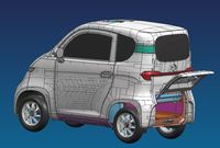 Nouvelle Voiture Électrique Mini Luxe pour Adultes, Batterie au Lithium, Propulsion Arrière, Sièges en Cuir, Caméra, Porte-Bagages Portable en Métal, 72V 30Ah