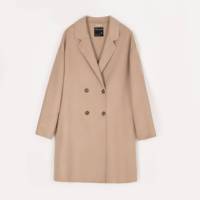 OEM/ODM Mantel Panjang Wanita Model Double-Face Bahan Wol Elegan, Laris Manis, Buatan Tangan, Hangat untuk Musim Dingin, Kancing Depan, Campuran Wol