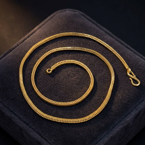 Wholesale 14K 18K 24K Micron Gold Snake <b>Link</b> Chain Necklace, Fashion Chain, Brass Chain, Modern Chain Design, Snake Style Chain. - Product Image 3