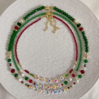 Laiton Plaqué Or Bijoux De Mode Colliers Perle En Plastique Perle De Verre Shell Perle Joyeux Noël
