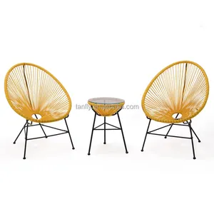 Acapulco Chair Outdoor Hot Selling Oval Weave Acapulco Chair Stacking Rattan String Chair