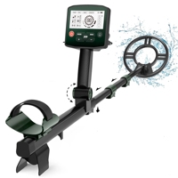 Détecteur de métaux professionnel rechargeable et pliable en aluminium avec bobine étanche de 10 pouces pour la détection de métaux précieux souterrains