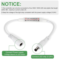 Contrôleur de luminosité à 11 touches pour bande LED ESann DC12V 24V, réglage de la luminosité, variateur de lumière