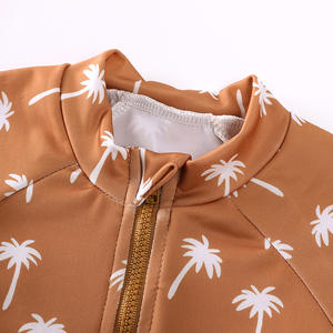 Costume da bagno caldo per bambini e bambine a maniche corte protezione solare costume intero mare vacanza neonato costume da bagno - Product Image 2