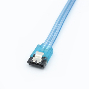 SATA 3.0 Data <b>Cable</b> Transparent Blue Copper Wire SATA Interface Injection Molding Data <b>Cable</b> - Product Image 2