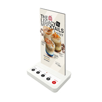 Système d'appel sans fil pour serveurs avec support de carte de menu, sonnette d'appel pour restaurant, café, aire de restauration, hôtel, clinique