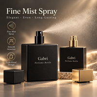 Flacon vaporisateur de parfum vide 100 ml OEM couleur noir, flacon de parfum en verre 30 ml, flacon de parfum en verre de luxe 50 ml, flacon de parfum en verre de haute qualité