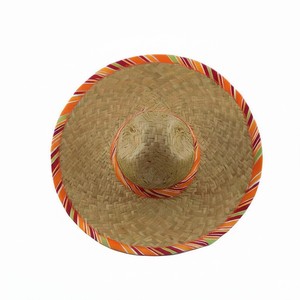 Sombrero de paja con protección solar flexible grande personalizado, sombrero de rafia plegable Unisex bordado, cubierta negra Natural para viajes diarios al aire libre - Product Image 2