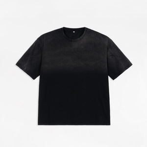 T-shirts en coton pour hommes surdimensionnés unisexes à manches courtes et col rond hauts de base T-shirt athlétique solide-Low Duty 100% coton tissé - Product Image 5