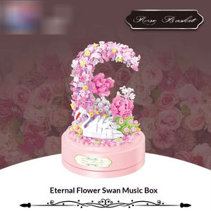 Ensemble de micro-briques Romantisme Français Rose & Violon - Mélodie de Piano en Éveil, Cadeau Artistique en Gros pour Elle - Product Image 5