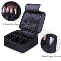 Sac de voyage de gros pour maquillage, avec logo personnalisé, grande trousse de rangement pour cosmétiques, brosses et articles de toilette pour femmes et filles