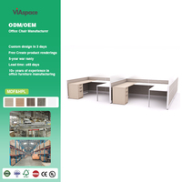 Cloison de bureau modulaire en aluminium réglable avec tiroirs de rangement, écologique