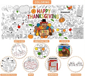 Affiche de coloriage géante pour <span class=keywords><strong>la</strong></span> famille, Thanksgiving, parent-enfant, graffiti, personnalisable, DIY, nappe <span class=keywords><strong>à</strong></span> colorier, bannière pour décoration murale - Product Image 5