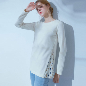 Conçu En Corée IntheK Megan Imprimer Combo Tricots 3 Styles Excellent Tissu Stretch Col En V Printemps Femmes Tricot Ensemble Cardigan - Product Image 3