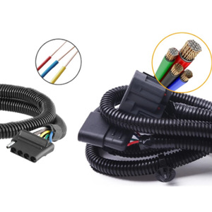 Faisceau de câblage Aichie Tech 1 mètre, gaine PVC, âme en cuivre, IP65, pour adaptateur de connecteur de remorque Jeep Wrangler JK - Product Image 4