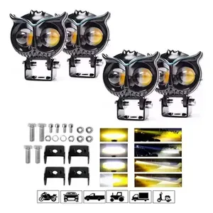 Sistema de Iluminación <span class=keywords><strong>para</strong></span> Motocicleta <span class=keywords><strong>Mini</strong></span> Faro Explorador Auxiliar de Niebla con Forma de Búho Luz LED Spot <span class=keywords><strong>para</strong></span> Bicicleta Faros <span class=keywords><strong>Para</strong></span> <span class=keywords><strong>Moto</strong></span> - Product Image 3