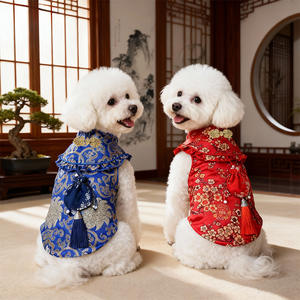 Novo Estilo Chinês Cheongsam para Cães Grandes, Roupa de Inverno Quente em Poliéster para Animais de Estimação - Product Image 2