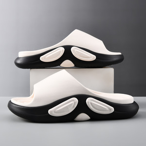 Men's Platform Sandals <b>EVA</b> Sole Non Slip Outdoor Beach Flip Flops White Black Khaki Size 40 41 42 43 44 45 - Product Image 1