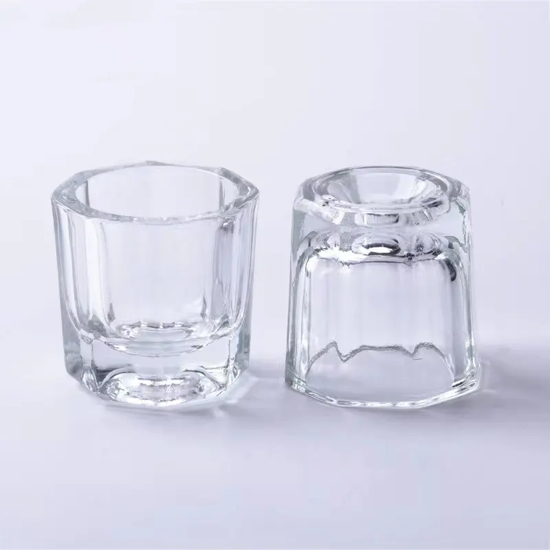 Herbruikbare Professionele Glas Mengen Schotel Cup Voor Wenkbrauw Tint Wenkbrauw Tint Gereedschap Glas Houder Cup Microblading Tint Crystal Cups