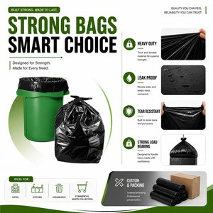 Sacs poubelles en plastique LDPE robustes Taiyang avec soufflet latéral et fermeture éclair, sacs de collecte des déchets, fournis par la Chine pour les sacs à ordures de magasin - Product Image 3