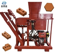 Machine à briques en terre cuite de type hydraulique à moteur diesel 2-40, machine à briques en terre cuite rouge, petite machine à briques en terre cuite compressée