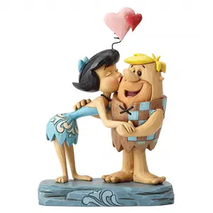 Polyresin/cartoon harz zahlen The Flintstones Betty Kissing Barney Stone Resin Figurine, 6.25 zoll