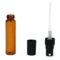 Flacons de parfum en verre ambré, vaporisateur, petit flacon de parfum, 2 ml