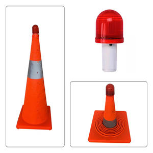 Kolu yuvarlak kafa flaş lambası trafik konik lamba beyaz emniyet uyarı lambası ile LED trafik ışığı - Product Image 4