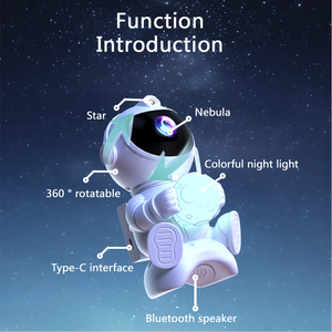 <span class=keywords><strong>Proyector</strong></span> de Luz Nocturna Estrellada, Lámpara USB RGB con Altavoz para Sala de Estar, Luz Ambiental Regulable, Diseño Moderno en ABS - Product Image 2