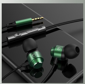 หูฟังอินเอียร์เสียงคุณภาพสูงพร้อมสายเคเบิลป้องกันการพันกัน ควบคุมระดับเสียงได้ และหูฟังแบบแจ็ค 3.5 มม. สำหรับโทรศัพท์มือถือและคอมพิวเตอร์ - Product Image 5