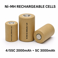 Batterie rechargeable Ni-MH 4/5SC 2000mAh SC 3000 pour jouets, haute capacité, décharge stable, longue durée de vie, vente en gros