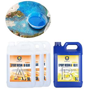 GORVIA 15L+5L Goede Vloeibaarheid Hoge Transparantie DIY Tafel Epoxyhars AB Lijm - Product Image 1