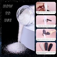 Diamant réfléchissant poussière paillettes brillant sucre ongles poudre Pigment fournitures pour Nail Art Gel vernis artisanat fête