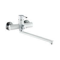Robinet de baignoire chaude pomme de douche corps en alliage de zinc tuyau de sortie chromé robinet de douche de salle de bain