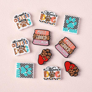 Wholesale Custom Dog Claw Square <b>Silicone</b> Beads Pens DIY Beadable Crafting Pens with Focal Beads Keychain Beads <b>Colorful</b> - Product Image 1