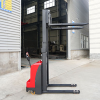 Chariot élévateur à palettes double portable Tienu 1,5 tonne, mini chariot élévateur électrique à mât télescopique pour levage de palettes