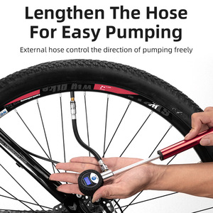 Yueli Aluminum Alloy Portable Pump 120Psi Lcd Digital Display Bicycle Bike Tire Inflator - Product Image 4
