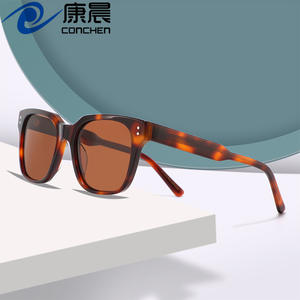 Gafas de Sol Cuadradas de Acetato para Hombre, Montura Negra, Lentes TAC con Protección UV400, para Conducir, Moda - Product Image 2