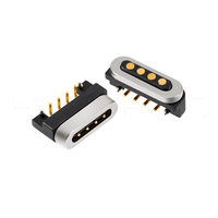 HytePro-mini conector magnético a usb, 4 pines, impermeable, con pogo digital