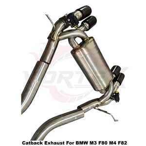 Escape Trasero Catback de Acero Inoxidable Vortex Performance de Longitud Igual para BMW M3 F80 M4 F82 2014-2018 con Válvula Electrónica y Silenciador - Product Image 4
