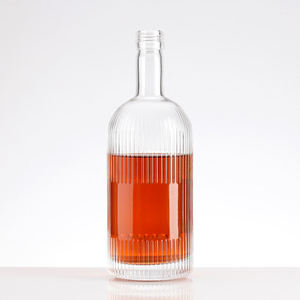 Bouteille en verre transparent de 375 ml, 500 ml, 750 ml, 1000 ml avec bouchon en liège pour gin, vodka, <span class=keywords><strong>calvados</strong></span>, <span class=keywords><strong>whisky</strong></span>, logo personnalisé, vente en gros - Product Image 5