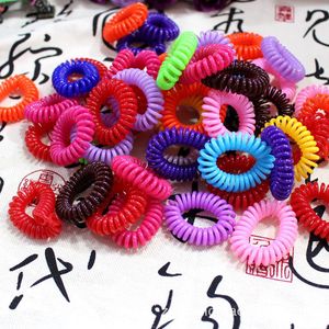 Candy Colored Telephone <b>Cord</b> Hair Tie 20 Cm Silicone <b>Elastic</b> Hair Band Casual Hair Accessory - Product Image 1