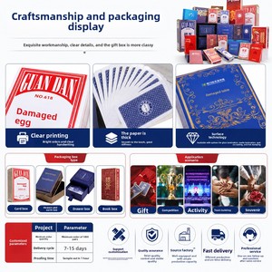 Juego de Cartas de Póker de Fábrica en Caja de Regalo, Papel Alemán con Núcleo Negro Recubierto, Cartas de Póker de Gama Media-Alta, Hechas a Medida con Relieve - Product Image 3