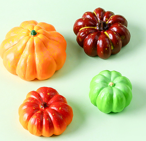 Casa de muñecas para niños, juego de comida, resina vegetal en miniatura, calabaza artificial realista, raíz de loto, pimienta, melón, okra, calabaza para bolsa ciega - Product Image 5