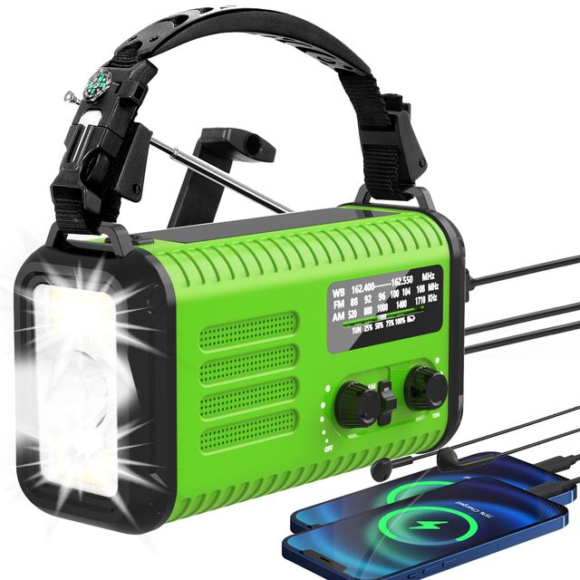 20000mah Solar Panel Hand Crank Radio AM/Fm/WB High Quality Portable Radio with SOS for Survival Outdoor and Emergency